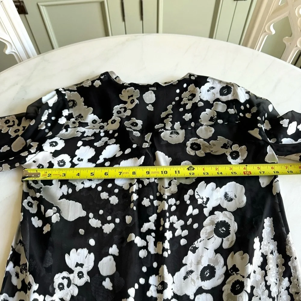 Alice + Olivia Belle Mandarin-Collar Floral-Print Blouse Sz S - Picture 10 of 11